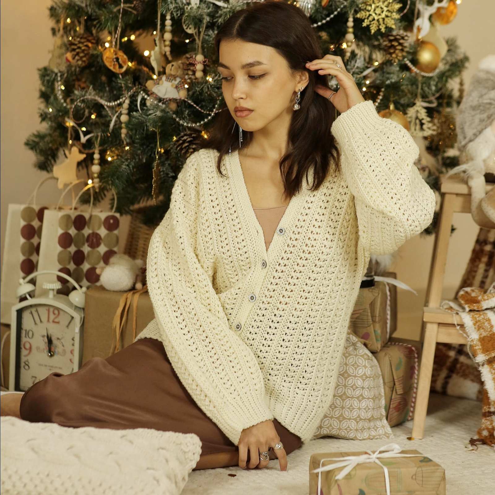 Кардиган крючком "Нежность"