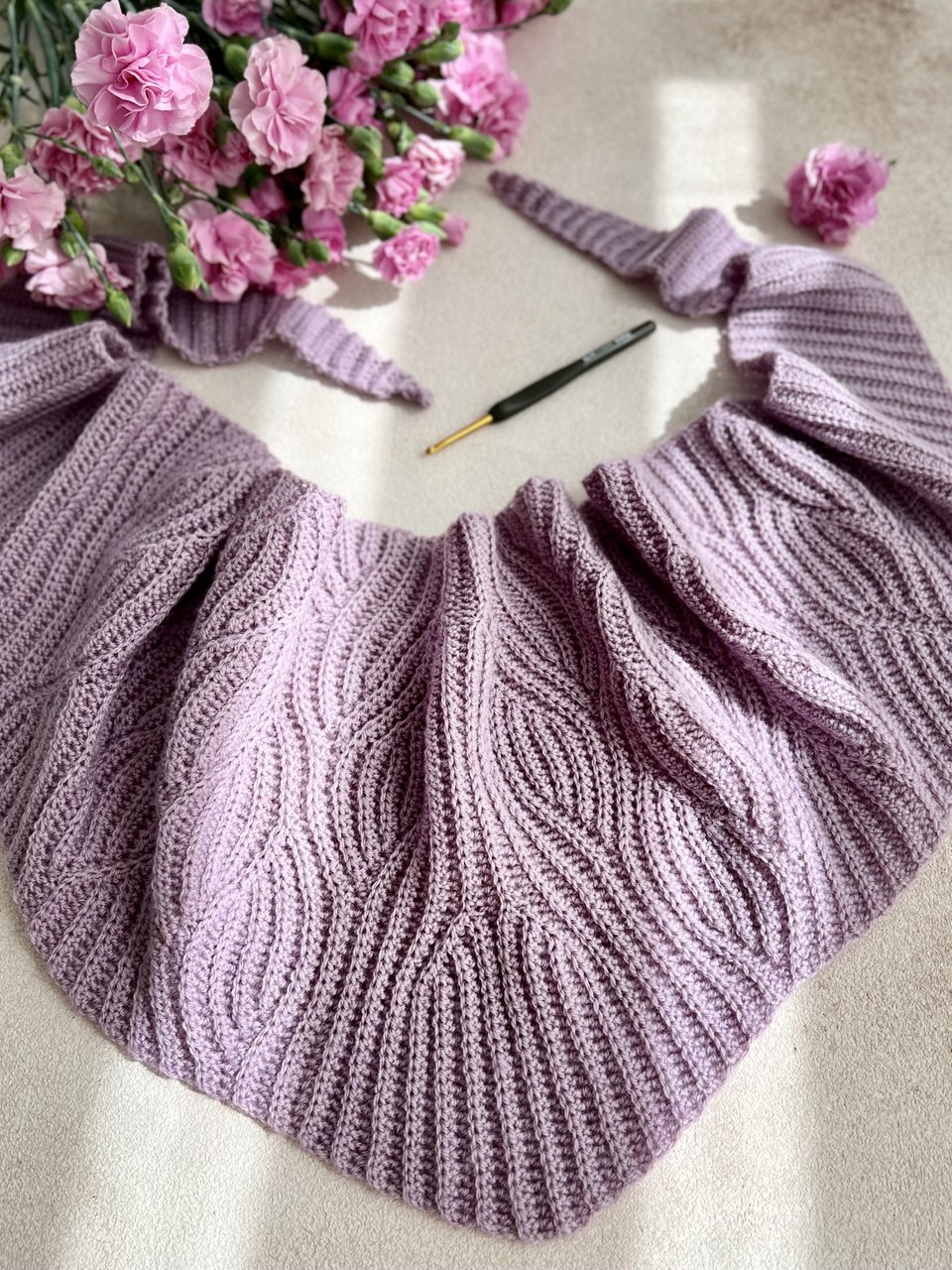 Шаль-бактус крючком