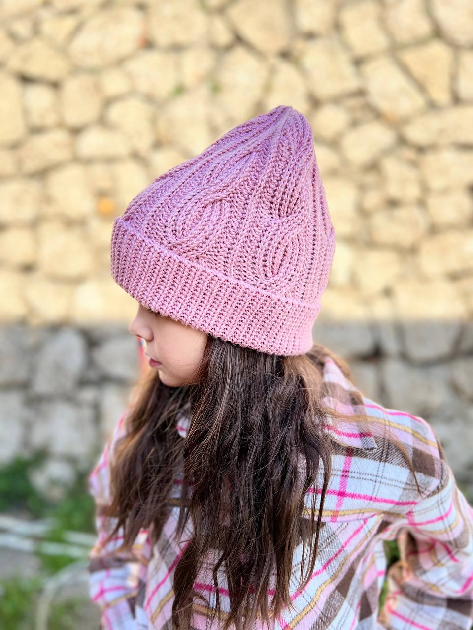 Шапка с косами крючком