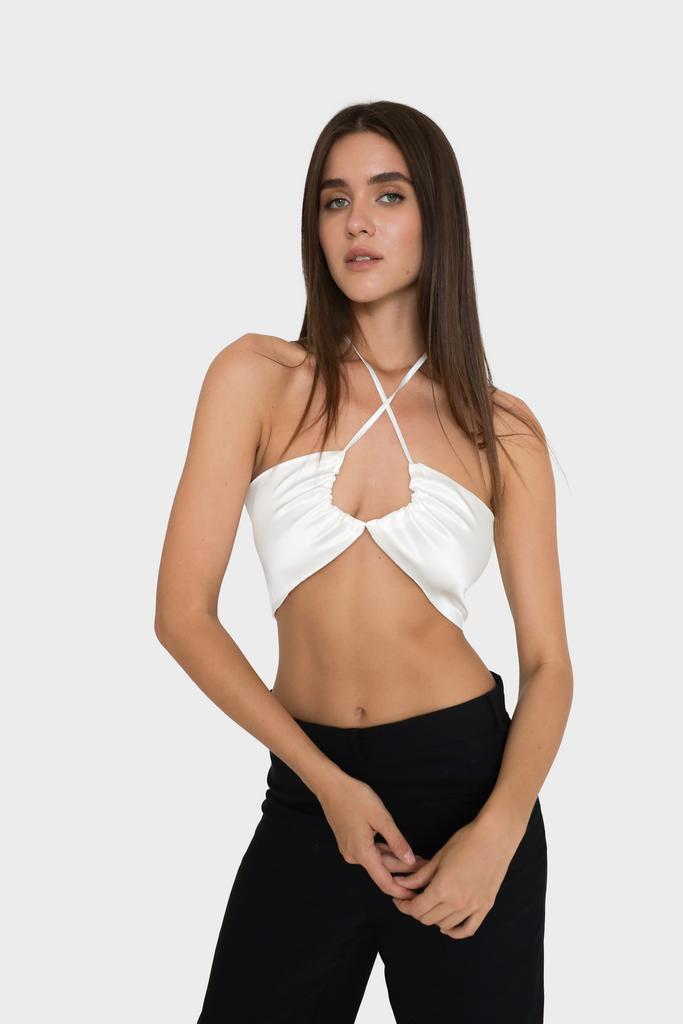 Шелковый топ-халтер: выбрать цвет