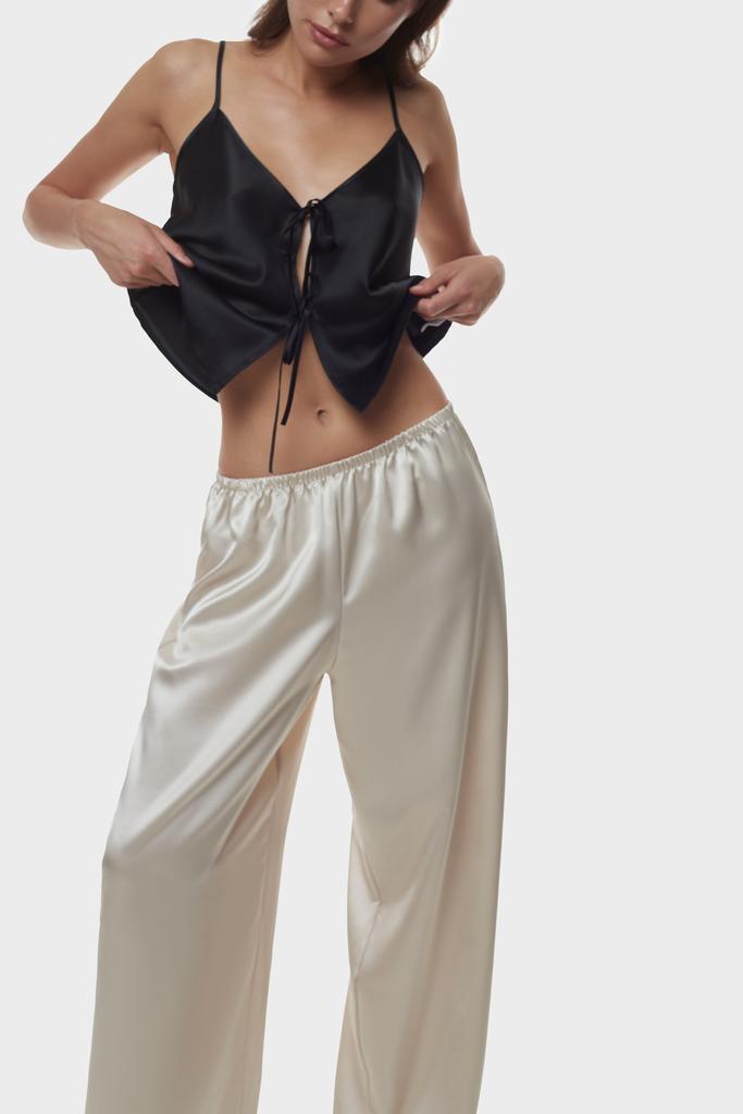 Шелковые брюки Sample Sale латте/бежевые М