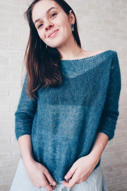 видео-мастеркласс свитер "ЛЕНИВЫЙ РЕГЛАН" из мохера