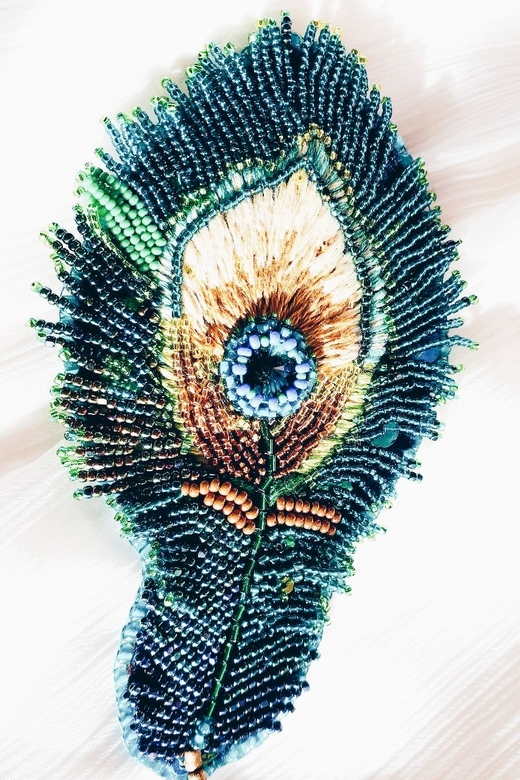 видео-мастеркласс БРОШКА-павлинье перо