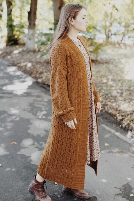 видео мастер-класс "Кардиган в пол"