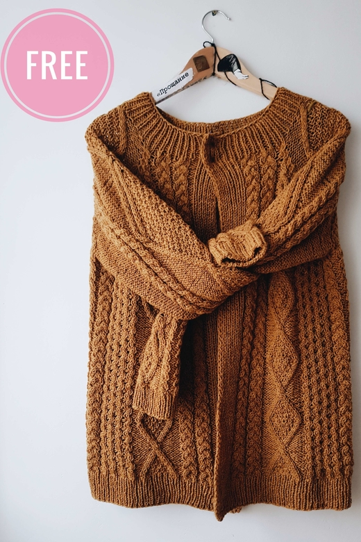 видео мастер-класс "КАРДИГАН с аранами"