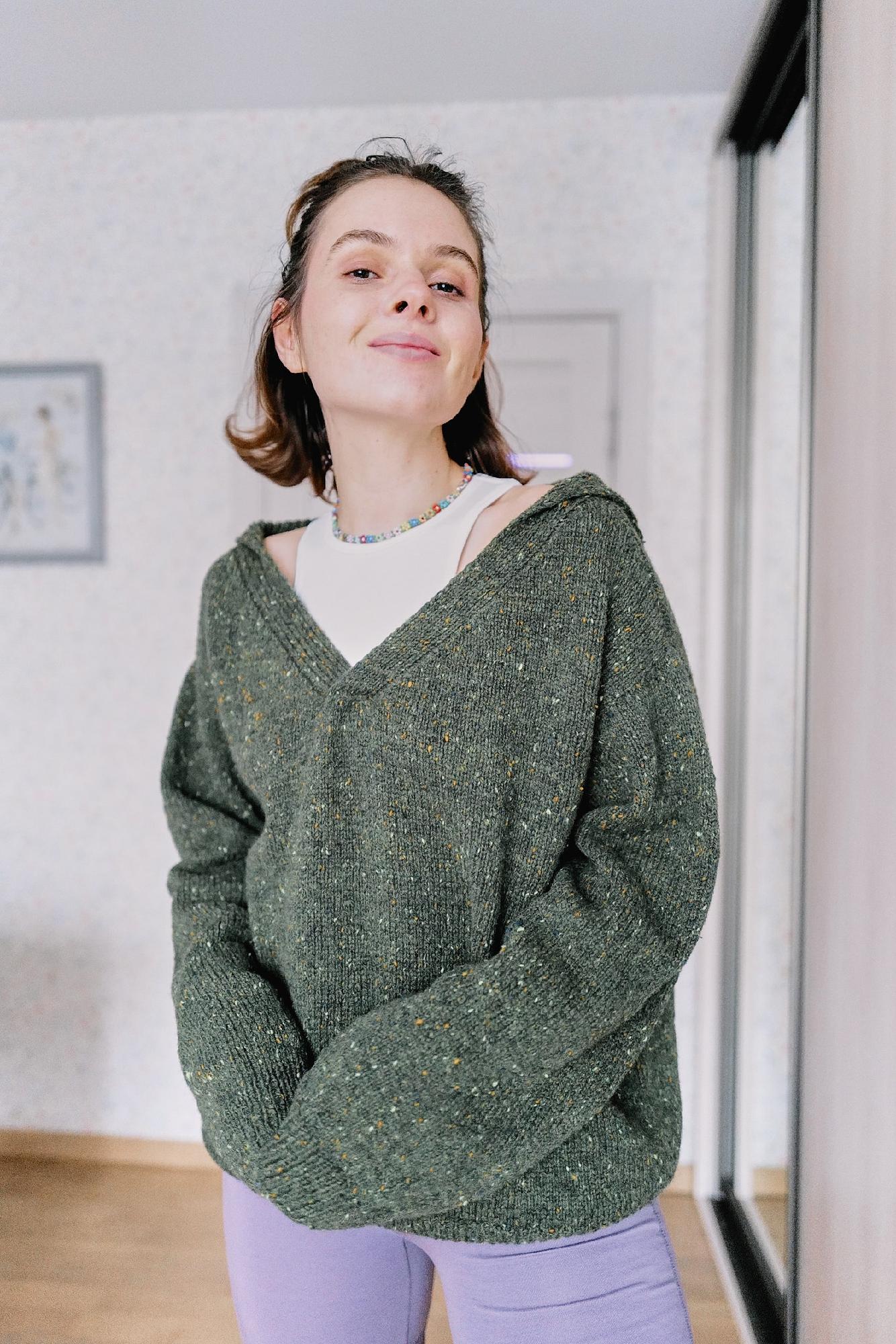 видео мастеркласс по вязанию СВИТЕРА - ПОЛО