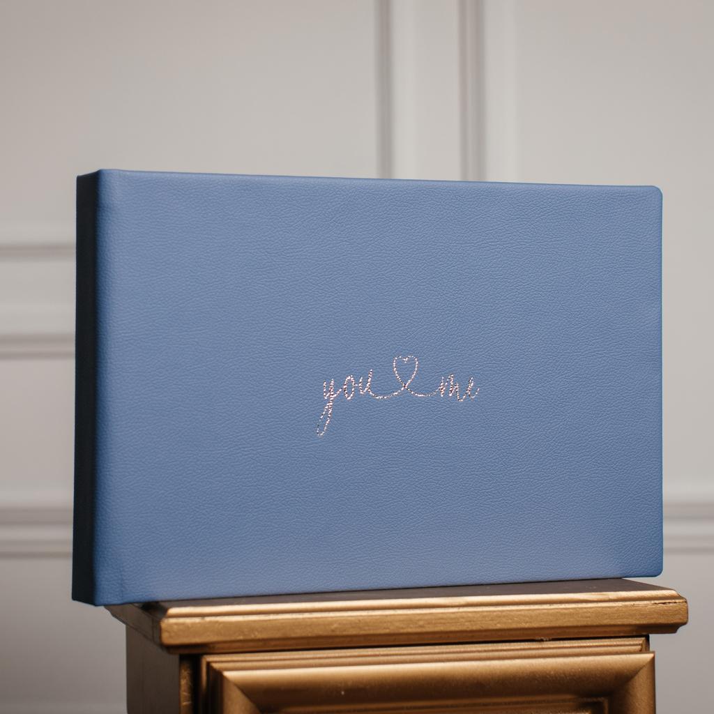 Фотоальбом "You&me" васильковая эко кожа