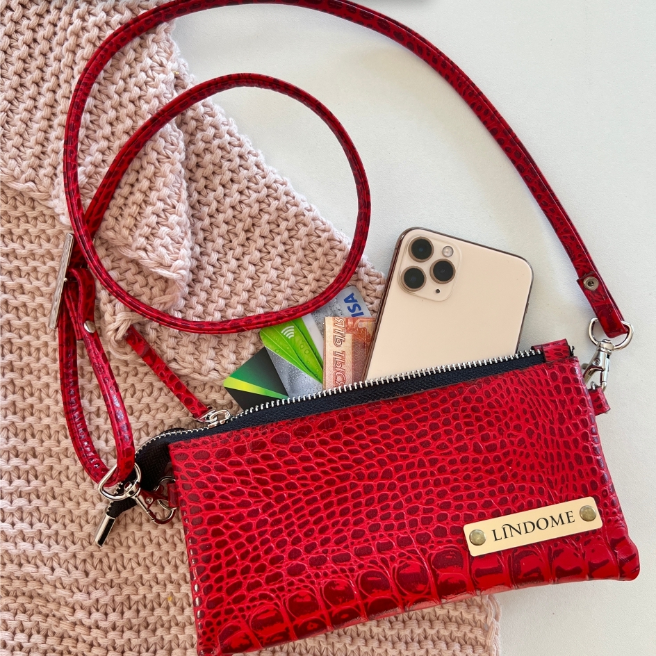 Сумка кросс -боди "Красная помада"