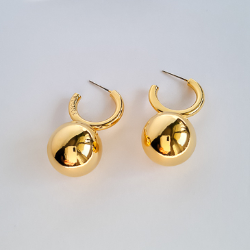 Серьги NUANCE золотистые шарики