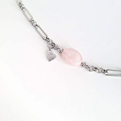 Браслет ELINICE с розовым кварцем
