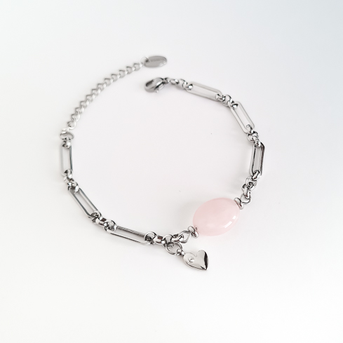 Браслет ELINICE с розовым кварцем
