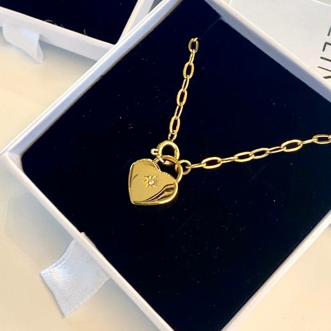 Подвеска ELINICE сердечко с кристалликом