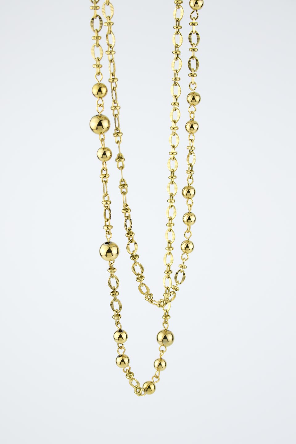 Колье-сотуар ELINICE с золотыми шариками