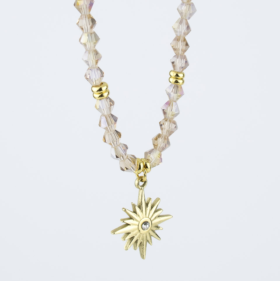 Подвеска ELINICE Звезда с кристаллами в золоте