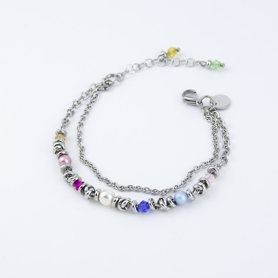 Браслет ELINICE с цветными кристаллами и жемчугом Swarovski