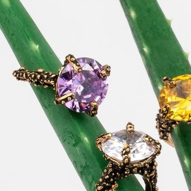 Кольцо Swarovski ALCOZER & J фиолетовый