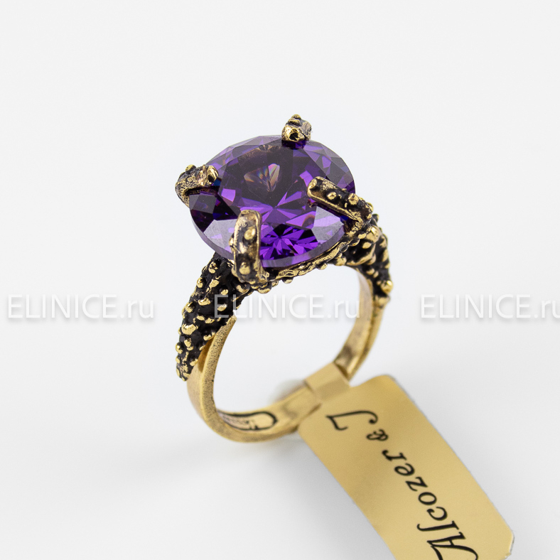 Кольцо Swarovski ALCOZER & J фиолетовый