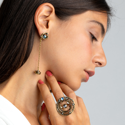 Серьги ALCOZER & J OP5484C жемчугом  и Swarovski