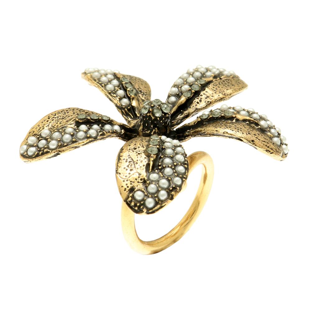 Кольцо с жемчугом и Swarovski ALCOZER & J A5574C