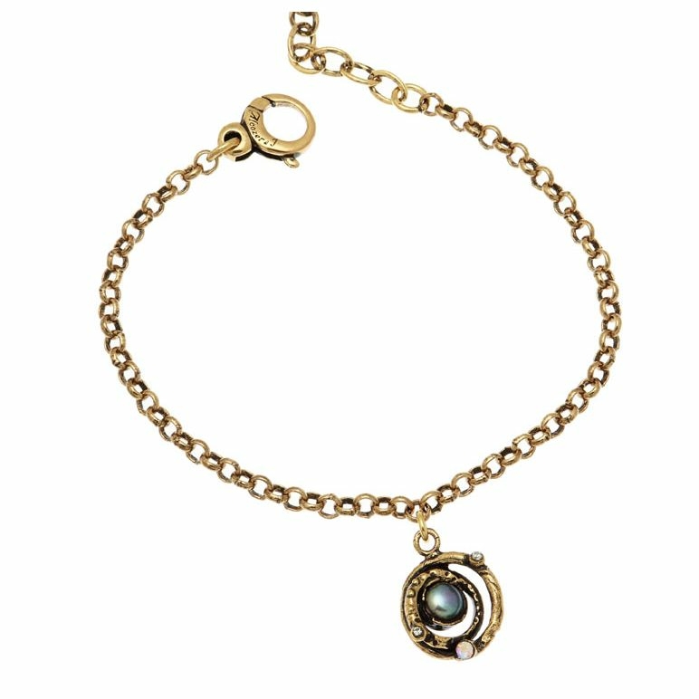 Браслет ALCOZER & J    с жемчугом и Swarovski