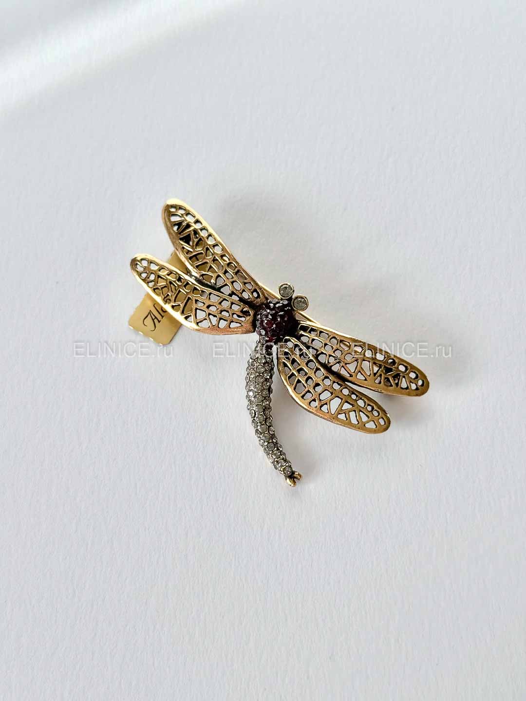 Брошь с гранатом и Swarovski ALCOZER & J S4371C