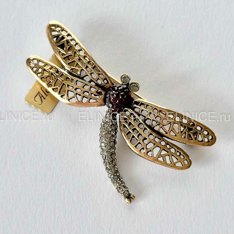 Брошь ALCOZER & J S4371C с гранатом и Swarovski