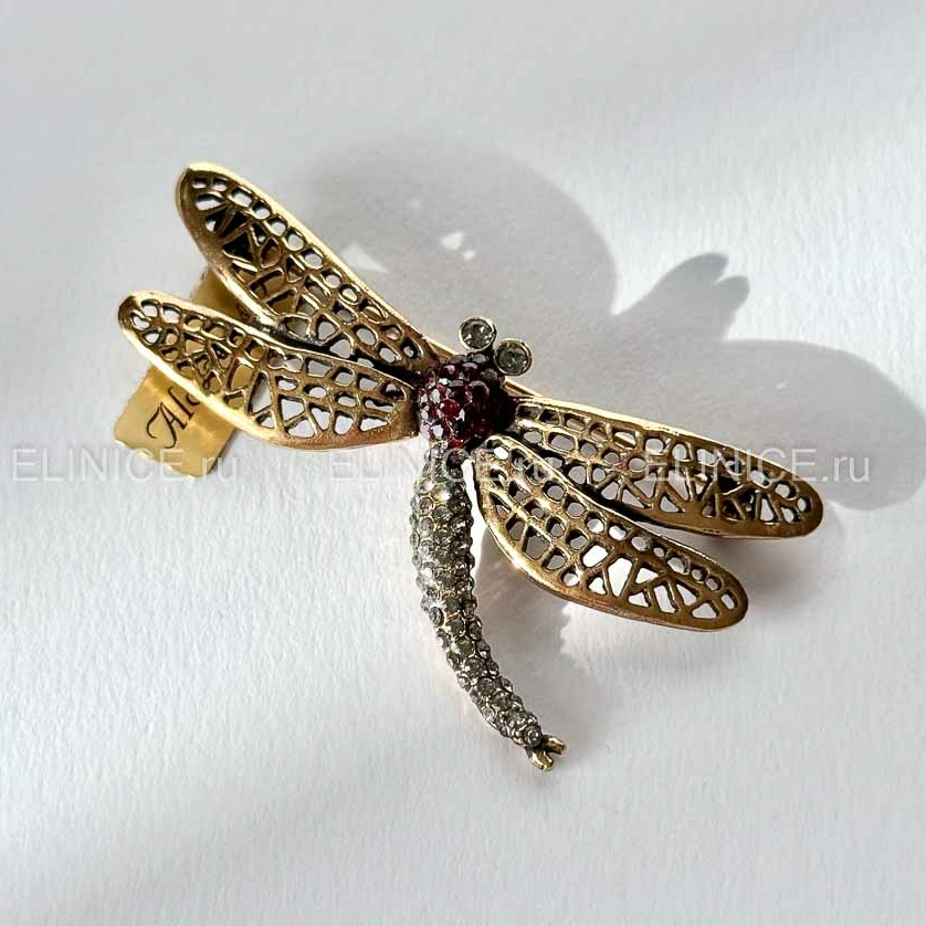 Брошь ALCOZER & J S4371C с гранатом и Swarovski