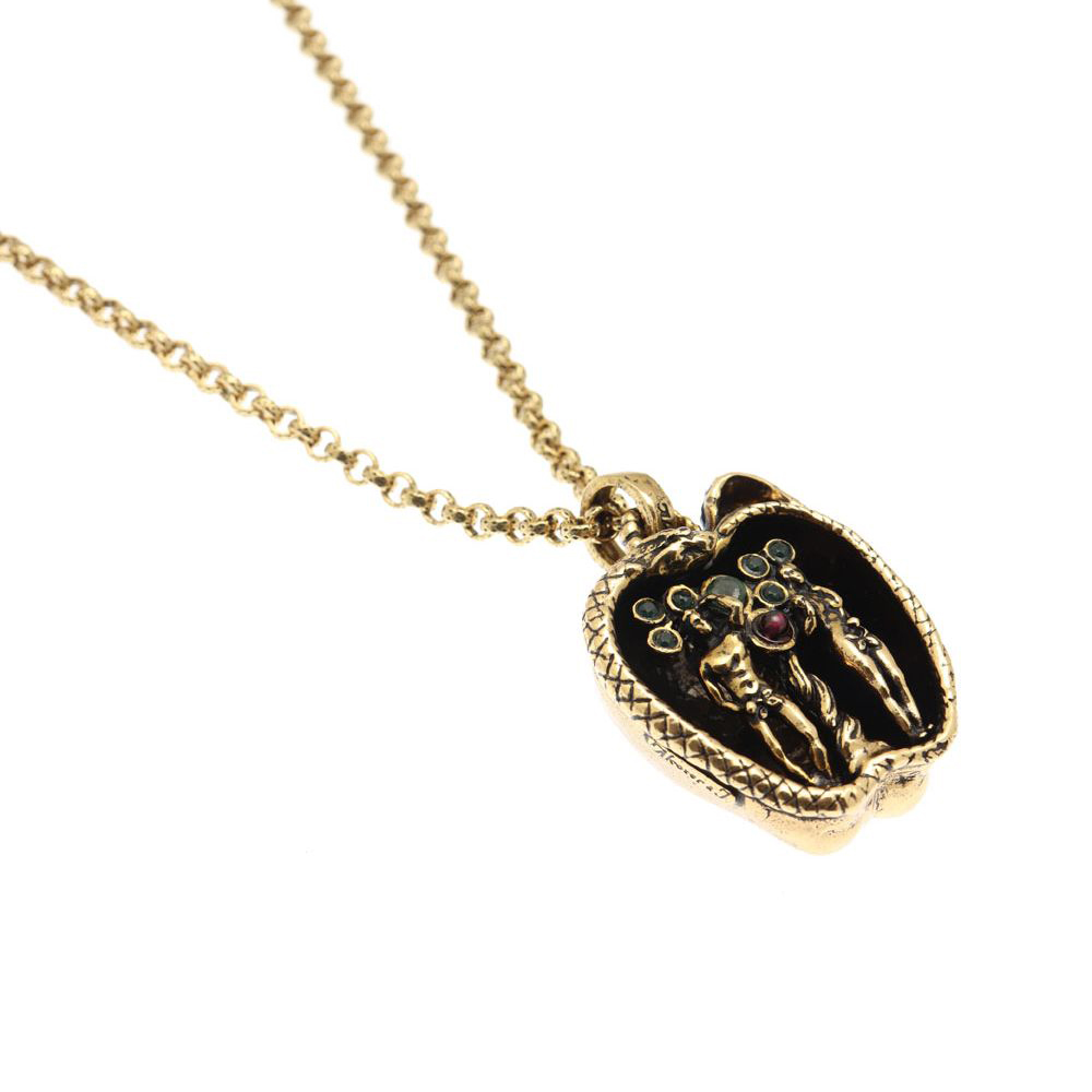 Колье ALCOZER & J   с изумрудом и гранатом