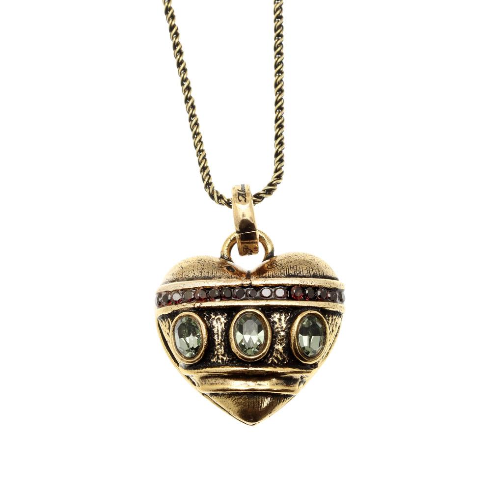 Колье ALCOZER & J  с гранатом и Swarovski