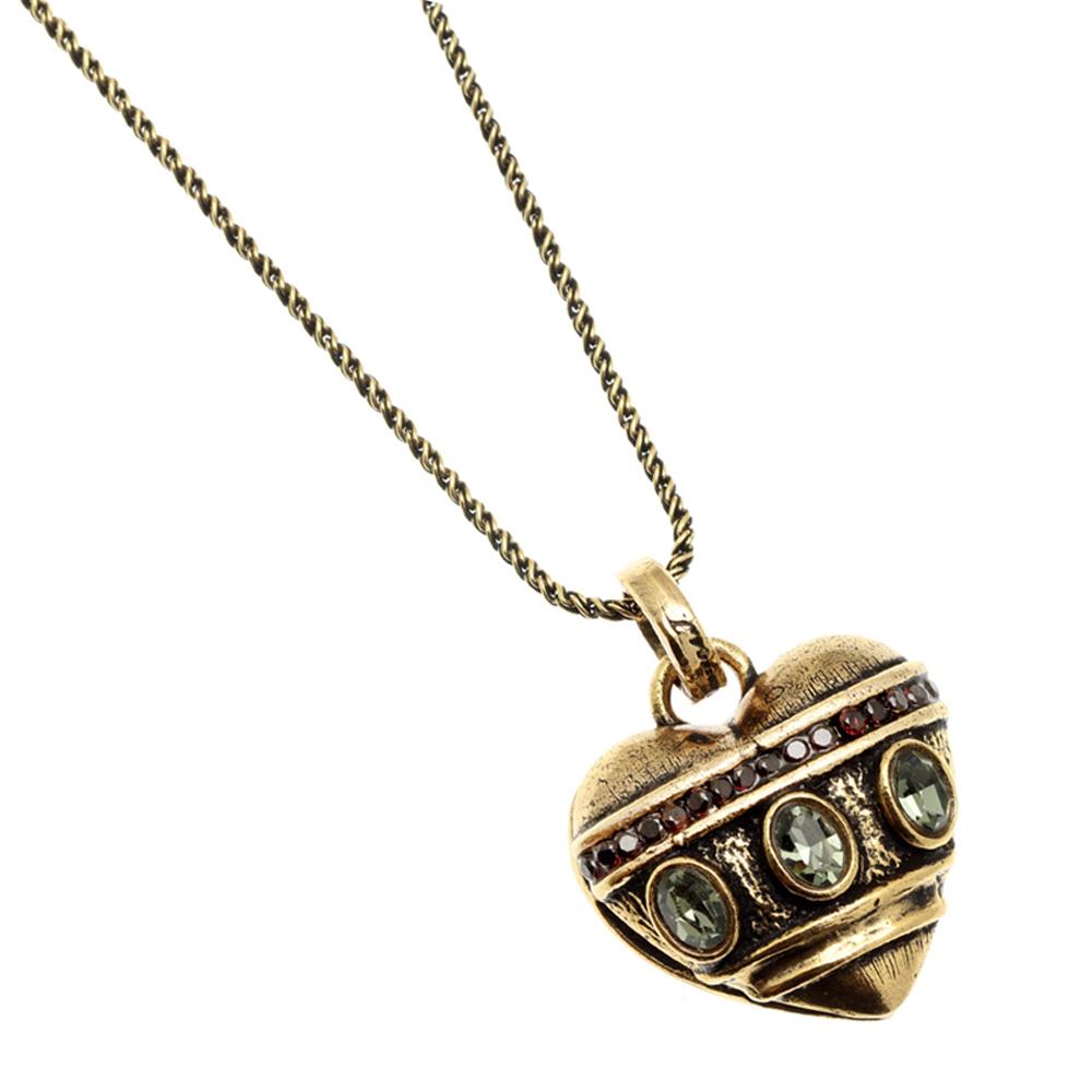 Колье ALCOZER & J  с гранатом и Swarovski