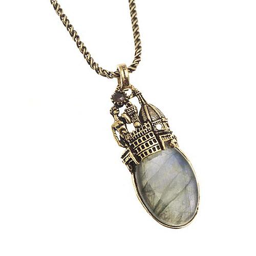 Колье ALCOZER & J   с лабрадором и гранатом