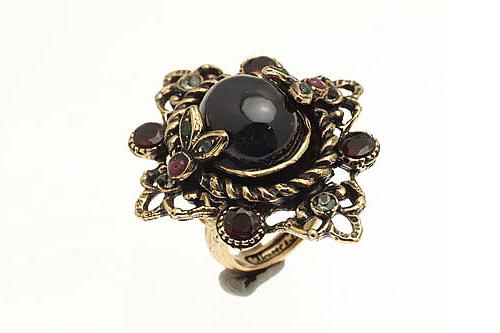 Кольцо  ALCOZER & J  с сапфиром, гранатом, рубином и Swarovski