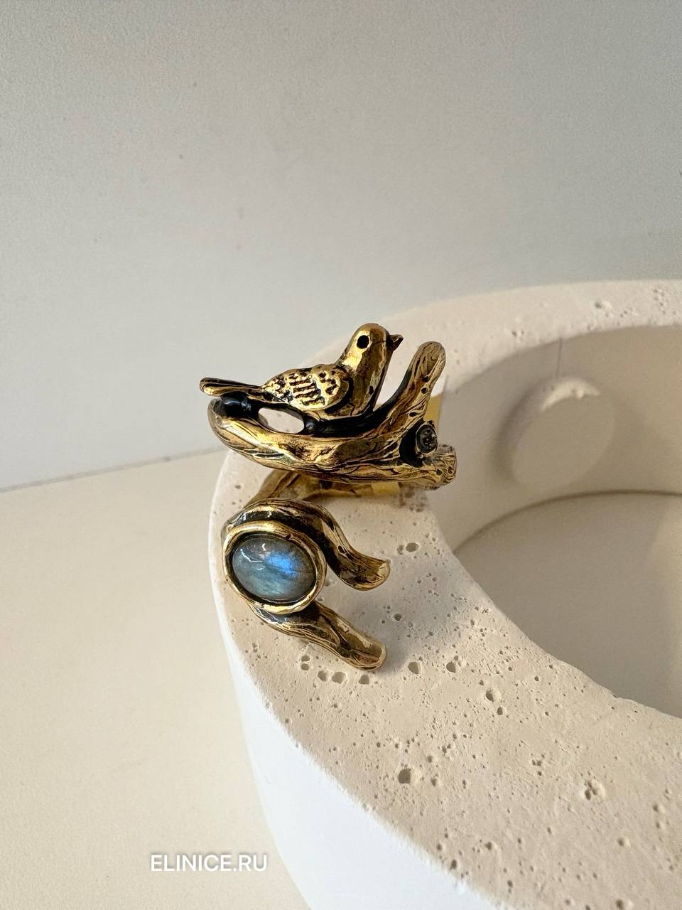 Кольцо с лабрадором и Swarovski ALCOZER & J A68XA24