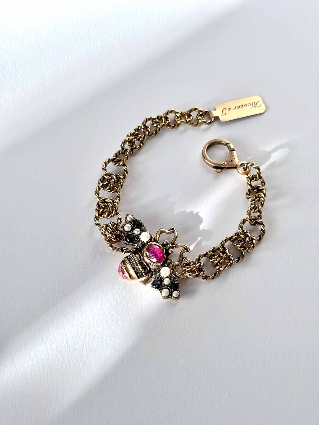 Браслет ALCOZER & J  с жемчугом,  рубином и сапфиром