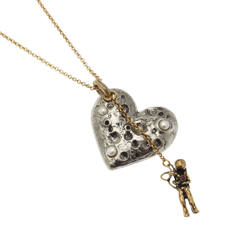 Колье Alcozer & J   с жемчугом и гранатом