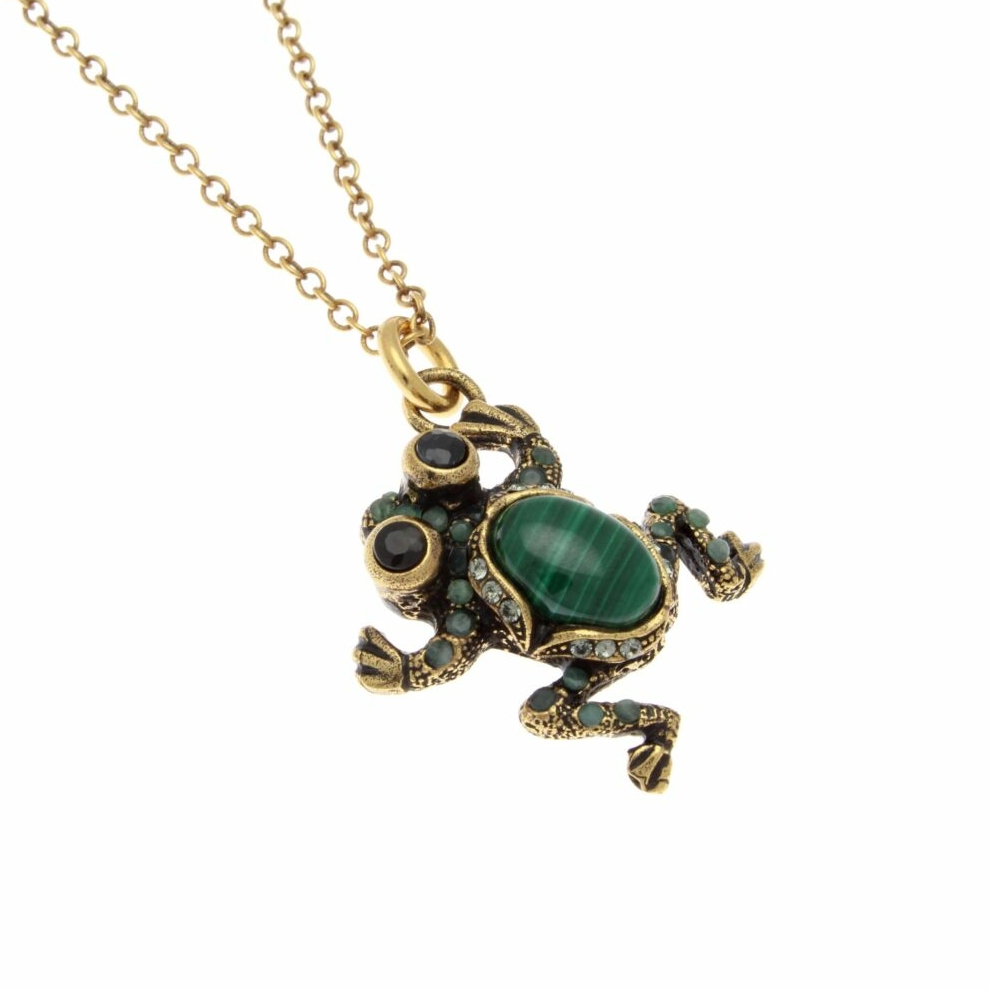 Колье ALCOZER & J  с малахитом, сапфиром, изумрудом и Swarovski