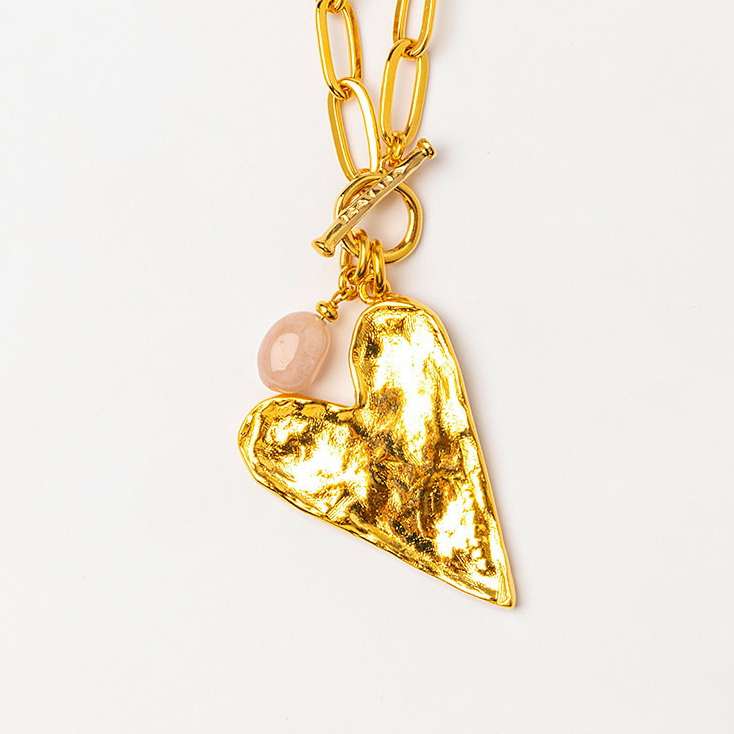 Колье с розовым кварцем Velatti LK-456-005