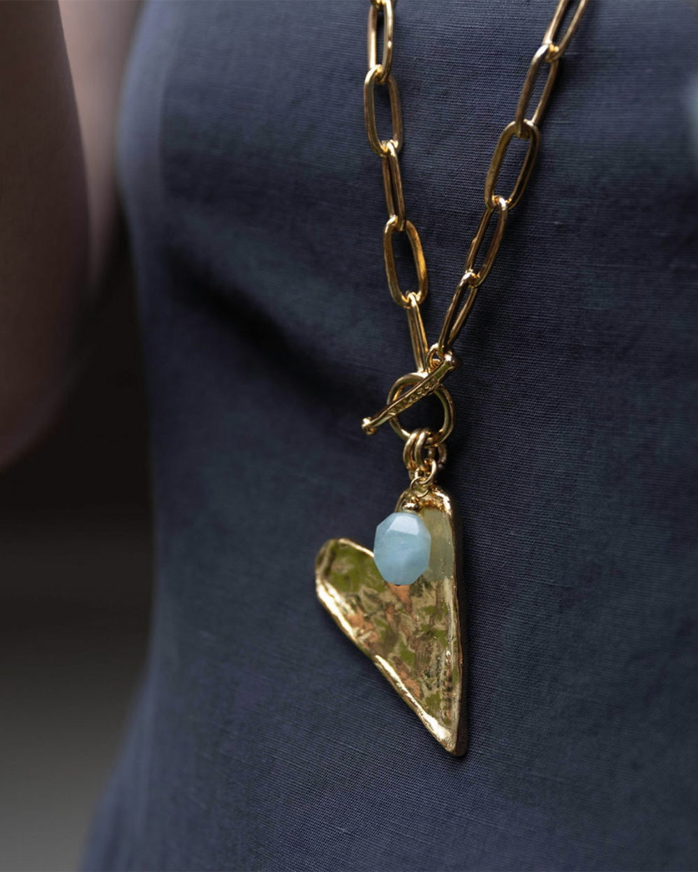 Колье с аквамарином Velatti LK-456-024