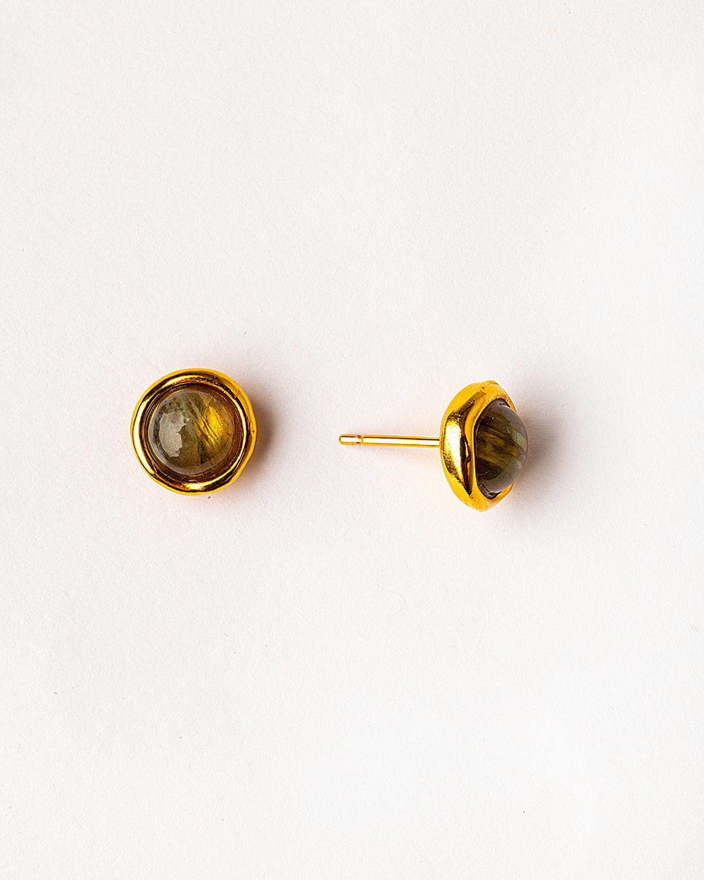 Серьги Velatti A-263-009 с лабрадором 8 мм