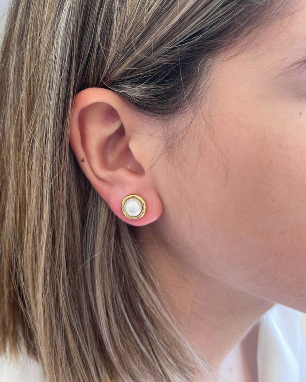 Серьги Velatti A-263-058 с жемчугом майорка 8 мм