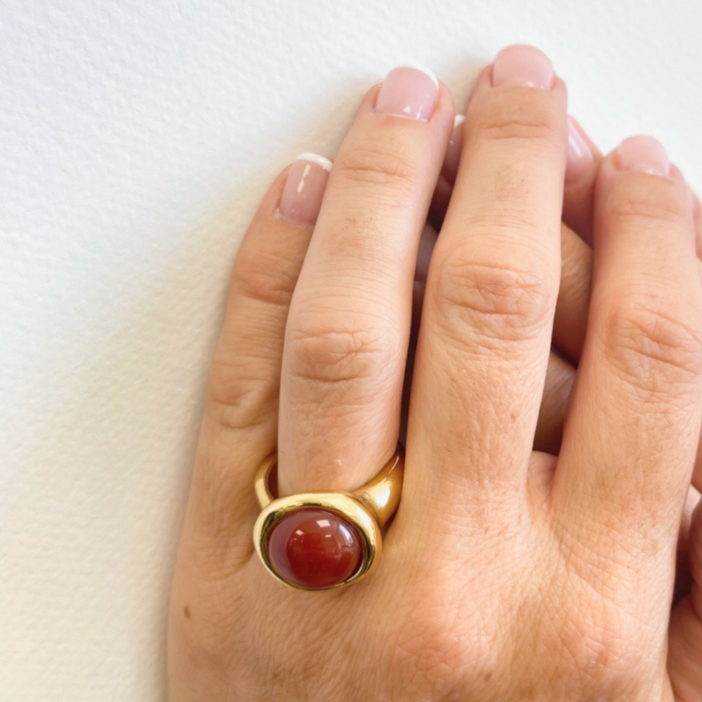 Кольцо Velatti R-111-010 с сердоликом