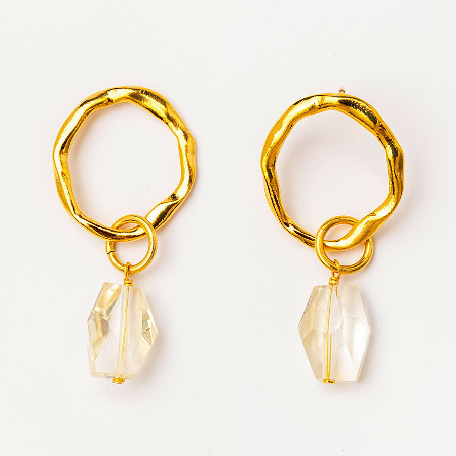 Серьги Velatti A-497-003 с цитрином