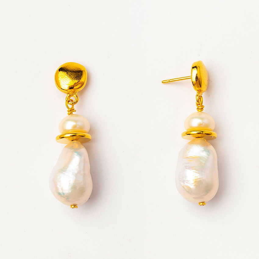 Серьги Velatti A-514-100 с барочным жемчугом