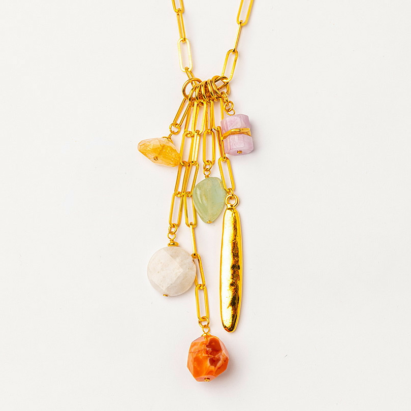 Колье Velatti C-185-120 с миксом из натуральных камней