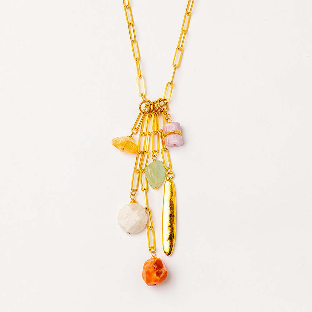 Колье Velatti C-185-120 с миксом из натуральных камней