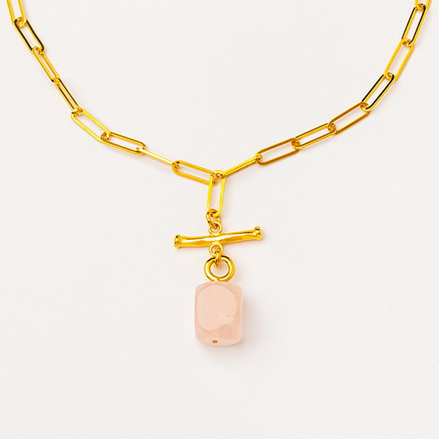 Колье Velatti LK-480-005 с розовым кварцем