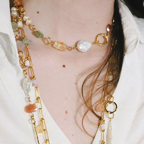 Колье Velatti LK-488-003 с миксом из натуральных камней