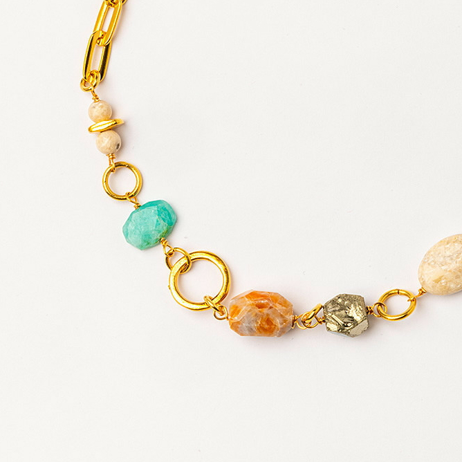 Колье Velatti LK-488-018 с миксом из натуральных камней