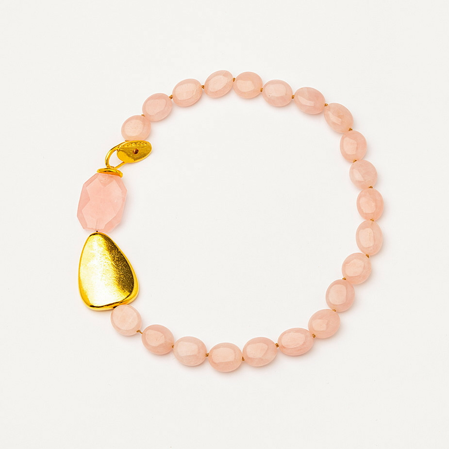 Колье Velatti N-341-005 с розовым кварцем