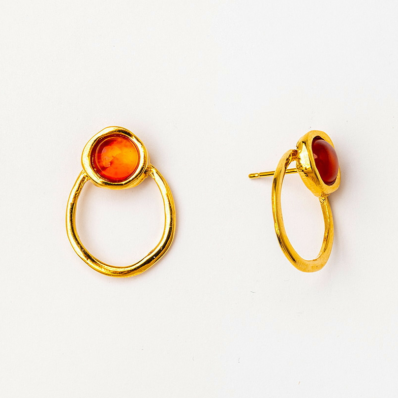 Серьги Velatti A-136-010 с сердоликом